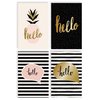 Better Office Products Hello All Occasion Cards & Envs, 4in. x 6in. 4 Elegant Cover Designs, Blank Inside, 100PK 64561